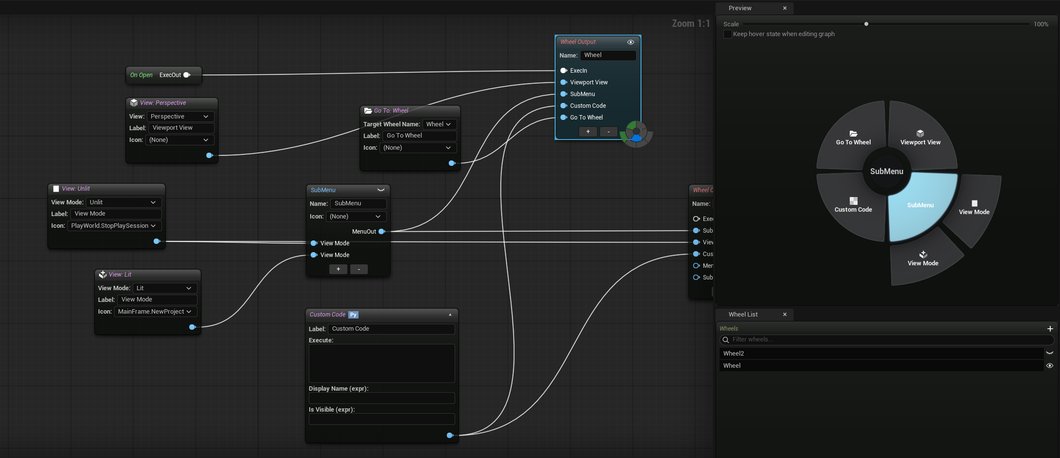 QuickMenu Graph Editor